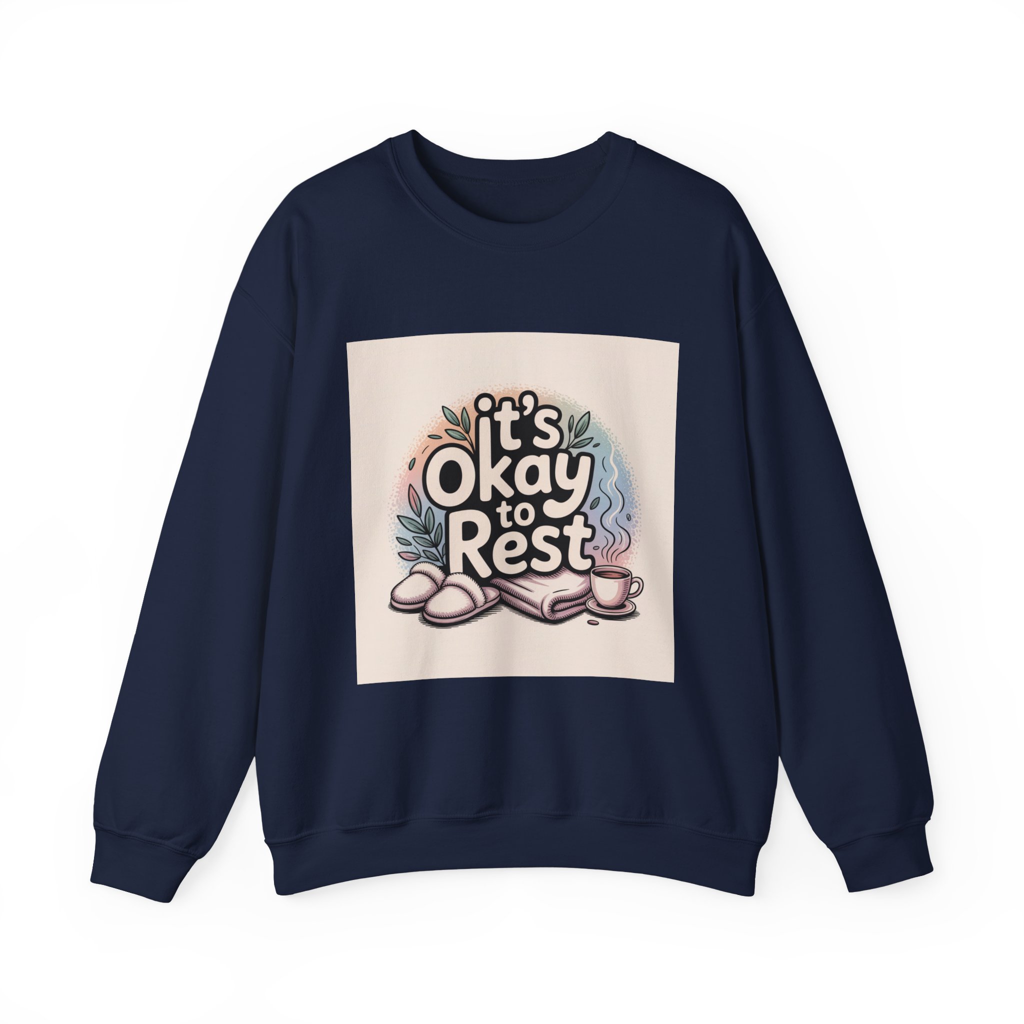 It’s Okay to Rest Sweatshirt | holiday burnout, introvert battery - Image 17