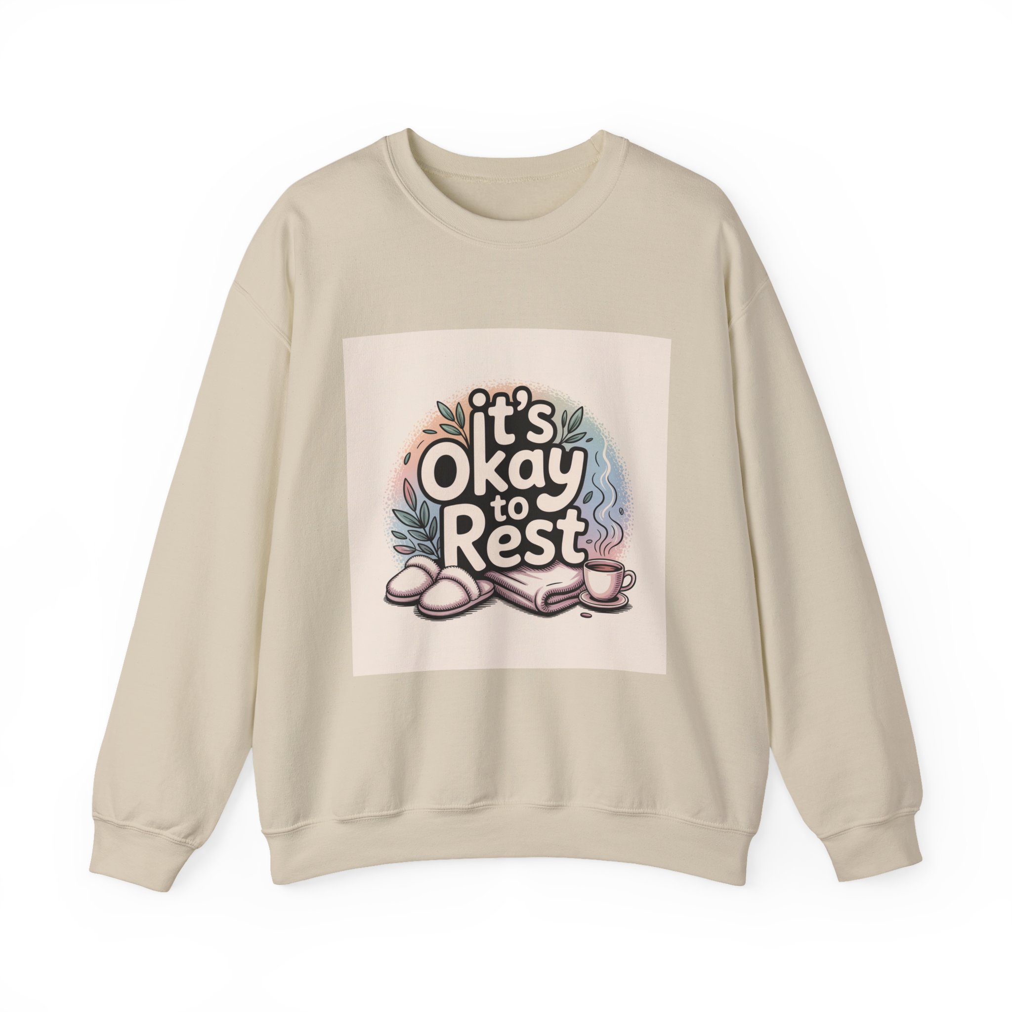 It’s Okay to Rest Sweatshirt | holiday burnout, introvert battery - Image 9