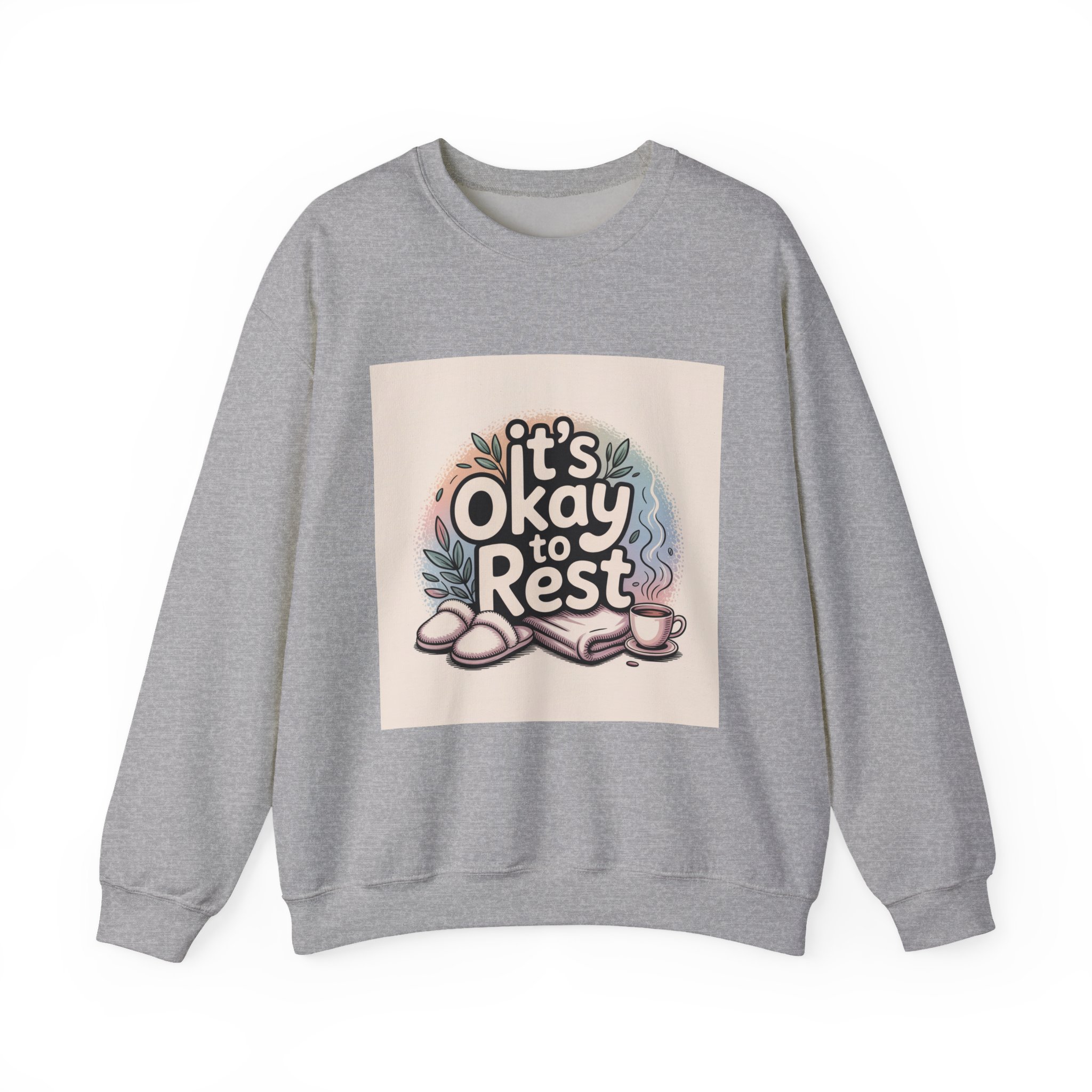 It’s Okay to Rest Sweatshirt | holiday burnout, introvert battery - Image 13