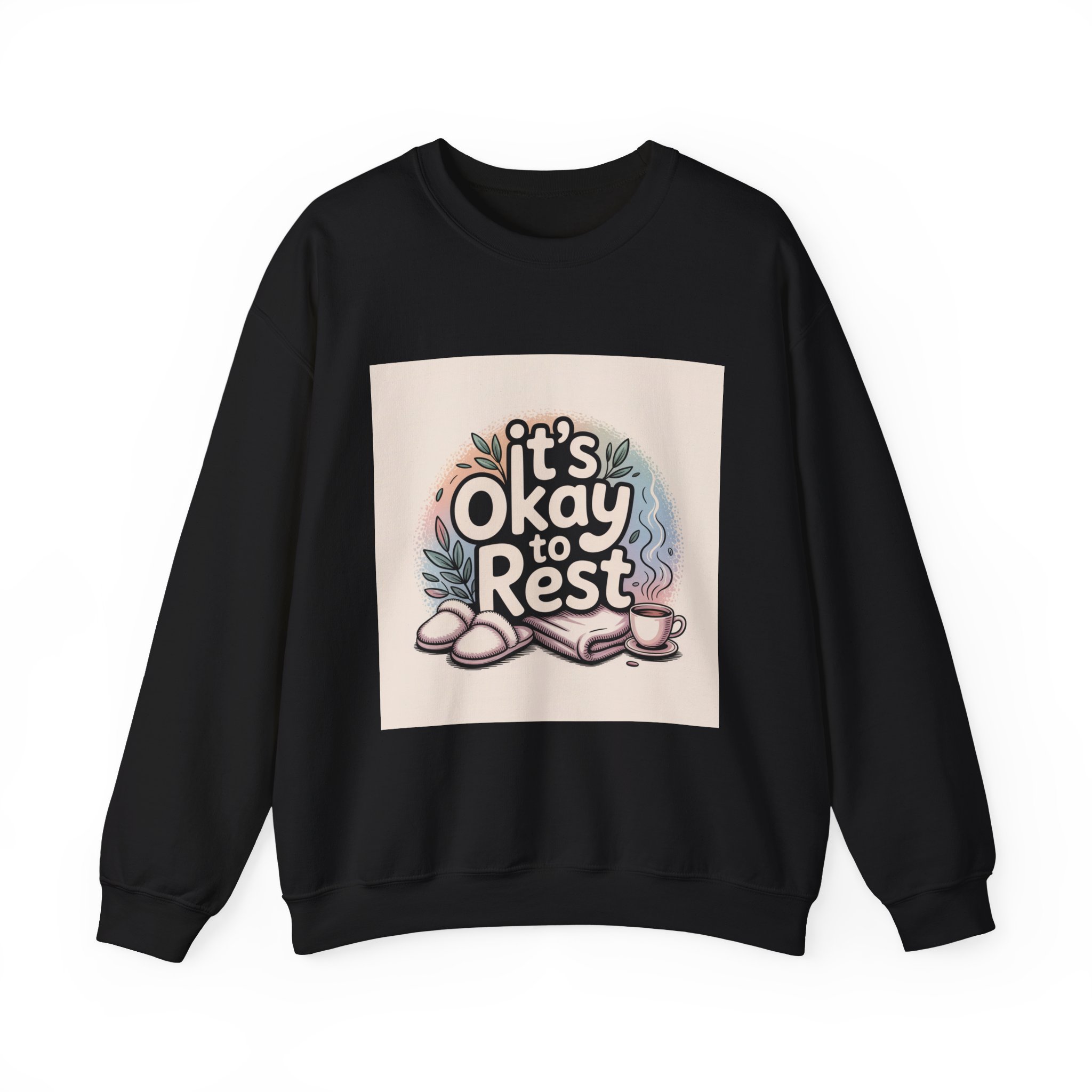 It’s Okay to Rest Sweatshirt | holiday burnout, introvert battery - Image 5