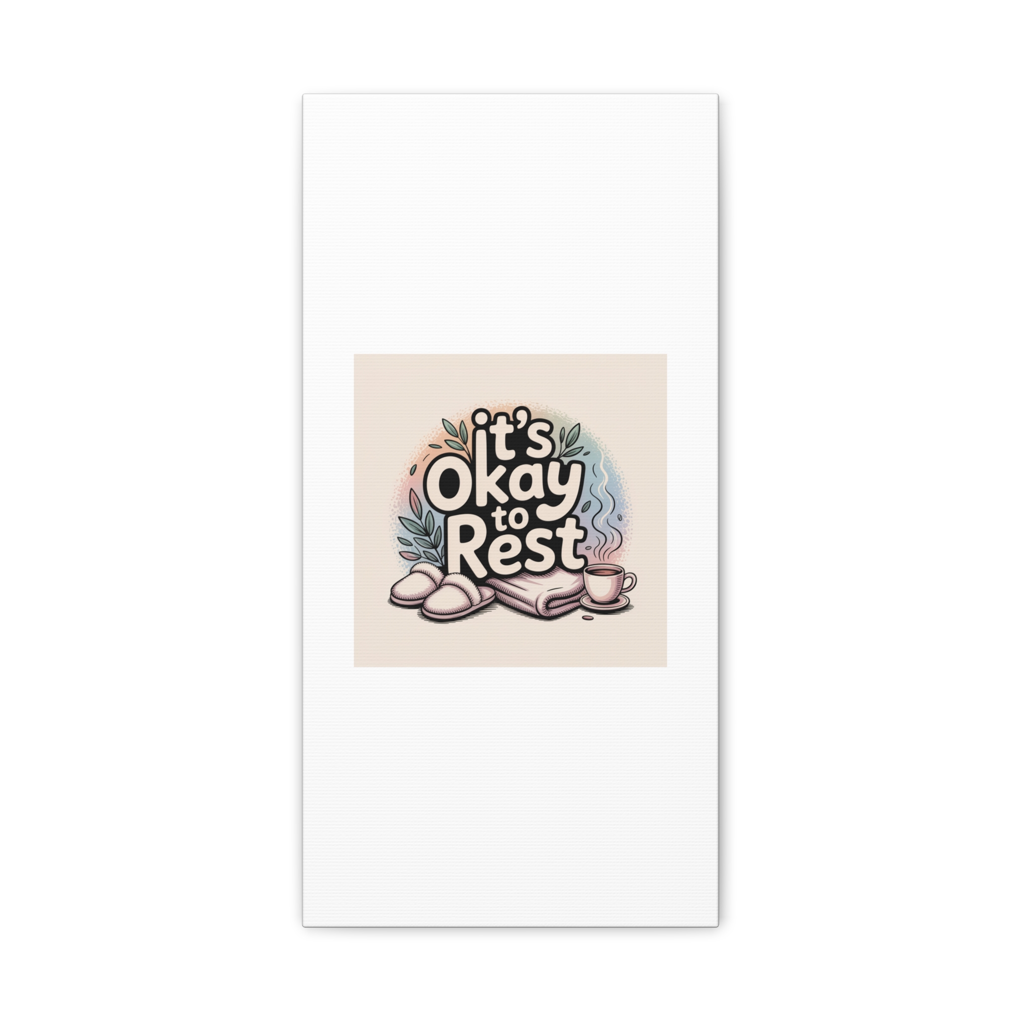It's Okay to Rest Canvas | Holiday Burnout, Introvert Social Battery Art - Image 109